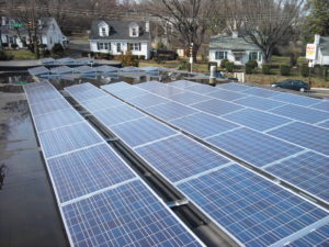Solar Panels on a flat roof