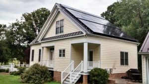 Solar panels on house in Charlottesville, Va