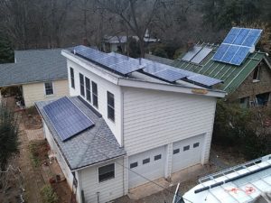 Solar panels on house and free standing garage