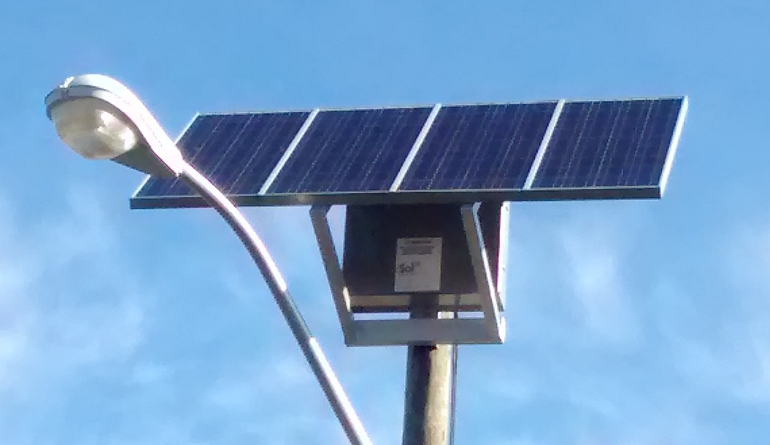 Solar panel for streetlight