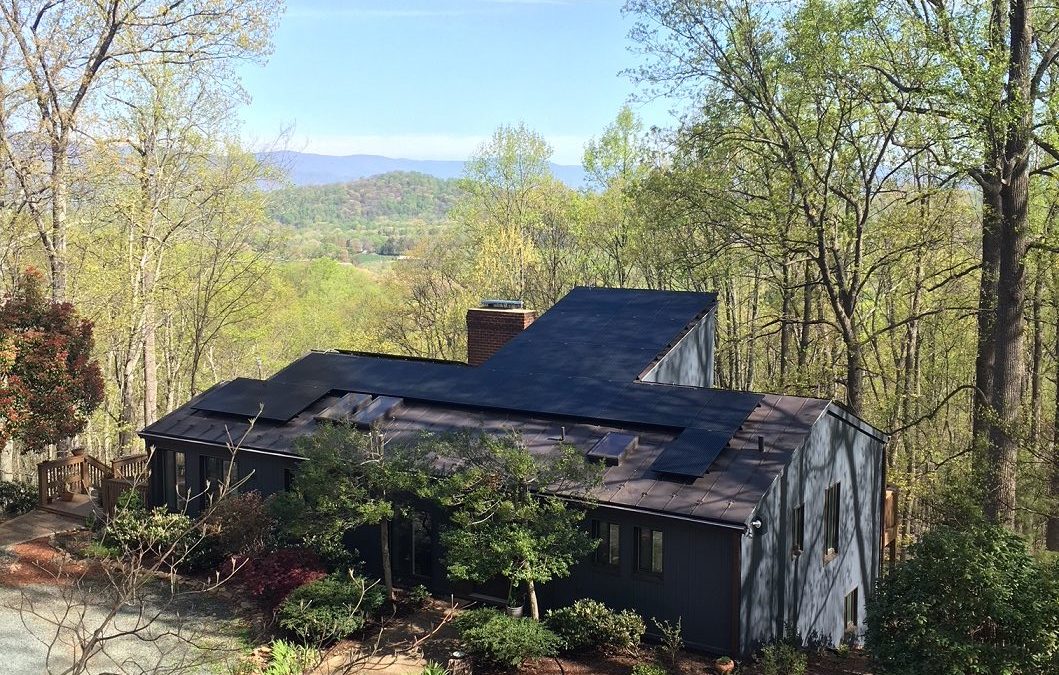 Solar Panels on Rural House