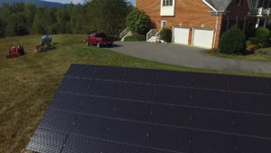 Solar Panels In a Yard