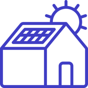 Icon of House with Solar Panels