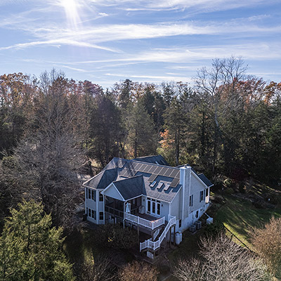 Home with solar panels